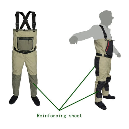 Fly Fishing Waders for Kids & Adults – Neoprene Foot, Quick-Dry, Waterproof & Breathable for Men, Rafting & Hunting