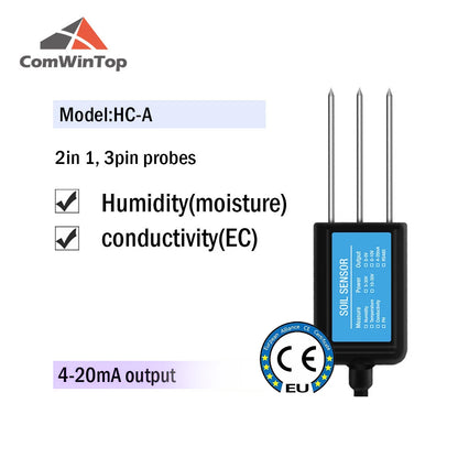 Soil Moisture, Temperature, Humidity, EC, pH & NPK Sensor - 4-20mA, 0-5V, RS485 Modbus for Accurate Soil Measurement