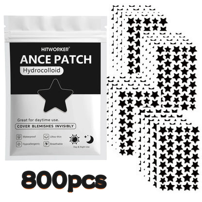 Black Star Hydrocolloid Pimple Patches - Bulk Acne Stickers with Tea Tree Oil, 240/480/800 Pieces
