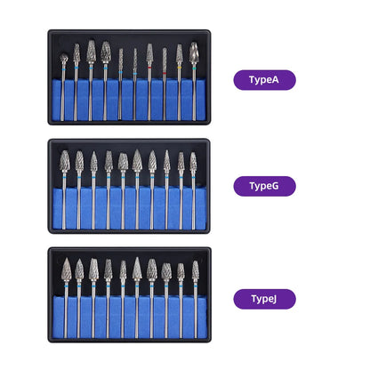 DENTAL Carbide Drills Kit - 2.35mm HP, Autoclavable at 135°C, for Universal Grinding, Removing & Polishing