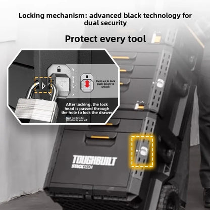 TOUGHBUILT All-in-One Tool Box - Waterproof Stackable Rolling Storage Case for Electricians, Camping & Vehicle Repair