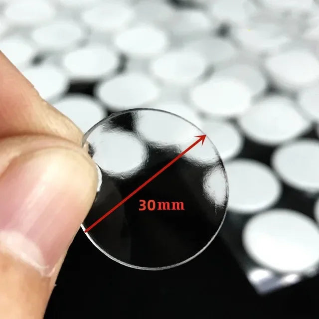 100Pcs Round Double-Sided Acrylic Adhesive Tape Dots - Strong Sticky Fasteners for DIY Crafts, Scrapbooking & Mounting
