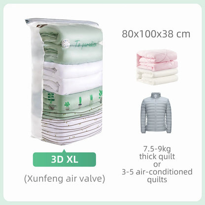TAILI Large Cubic Vacuum Storage Bags – Plastic Compression Bags for Clothes, Blankets & Travel Packing
