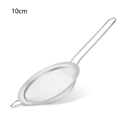 3-Pack Stainless Steel Mesh Sieve Strainers – Slotted Spoon Kitchen Filters with Long Handles for Cooking