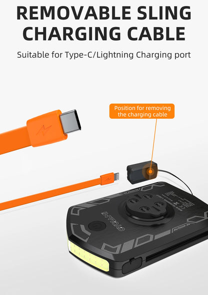 CYCLAMI RVL01 Bicycle Front Light – IPX6 Waterproof, Type-C Charging Cycling Headlight for XOSS IGS Computer