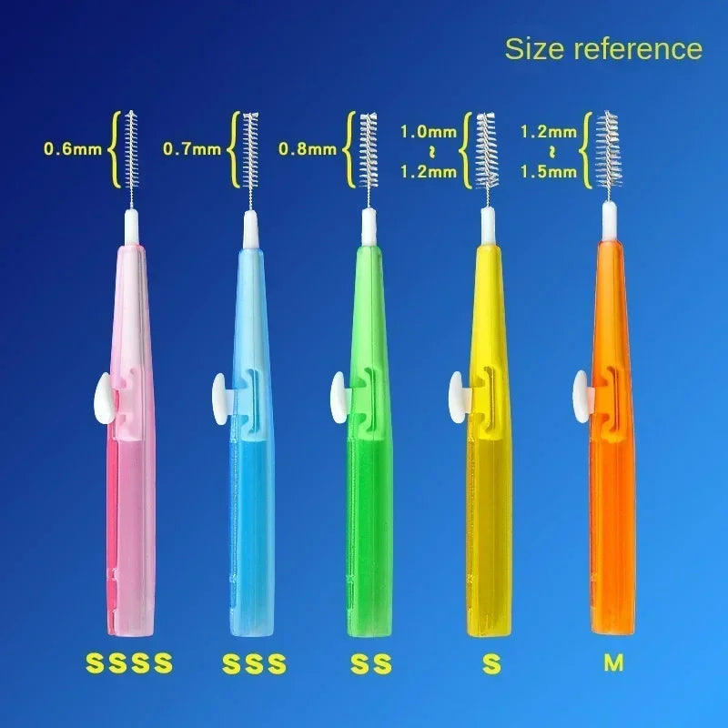 30-Piece Interdental Toothpick Brushes – 0.6-1.5mm I-Shape Dental Floss for Oral Care
