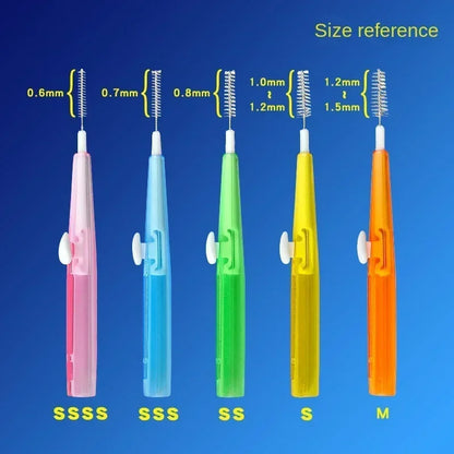 30-Piece Interdental Toothpick Brushes – 0.6-1.5mm I-Shape Dental Floss for Oral Care