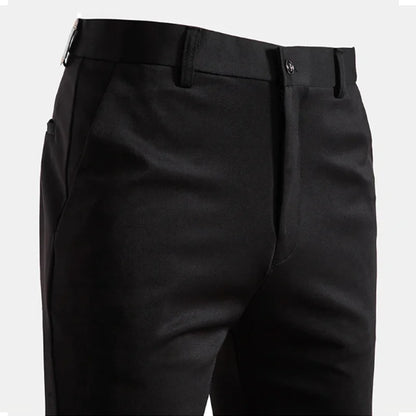 Men's Summer Fashion Suit Pants – Thin Business Casual Elastic Straight Leg Formal Trousers | Plus Size 28-42