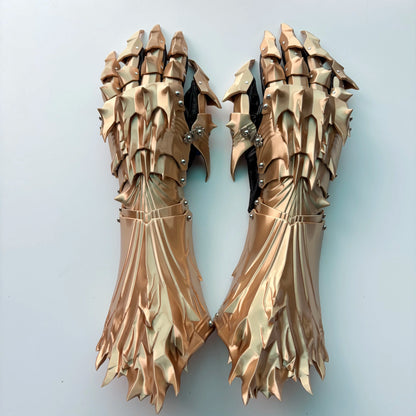 3D Printed Dragon Cosplay Gloves - Customizable Silk PLA Prop Gloves for Boys
