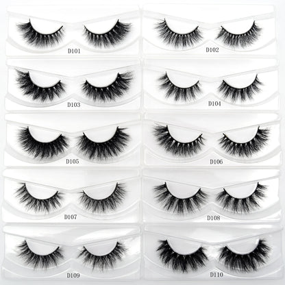 Visofree 3D Mink Eyelashes – 30/40/100 Pairs Handmade Full Strip Lashes with Tray, Cruelty-Free False Lashes for Makeup
