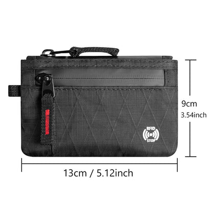 EDC RFID Anti-Theft Wallet - Ultra-Thin Unisex Zipper Coin Purse & Multi-Compartment Card Holder