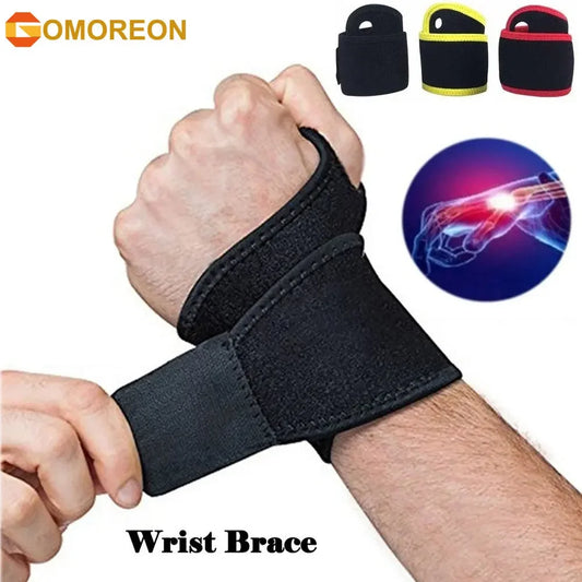 GOMOREON Wrist Guard Brace — Support Band for Carpal Tunnel Pain Relief & Fitness Wristbands