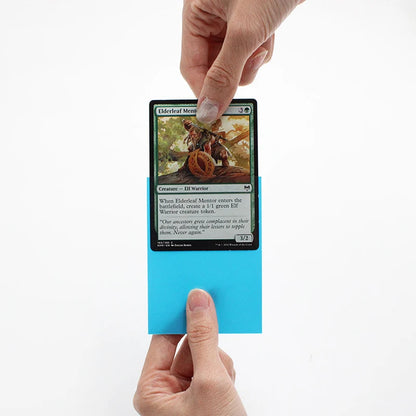 100PCS Matte Colorful Trading Card Sleeves - 66×91mm TCG Card Protectors for Pokémon, Tarot & Board Games