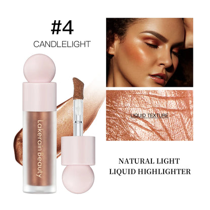 4-Color Liquid Face Highlighter — Bronzer & Contour Shimmer Makeup