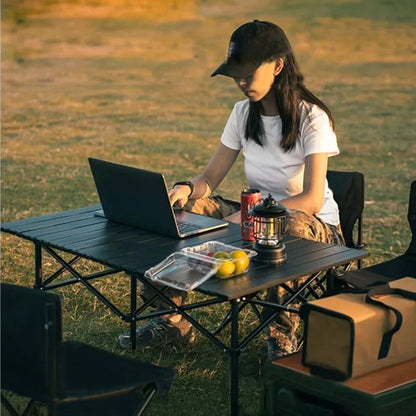 Outdoor Picnic Table with Carrying Bag – Lightweight Portable Folding Desk for Camping & Self-Driving Trips