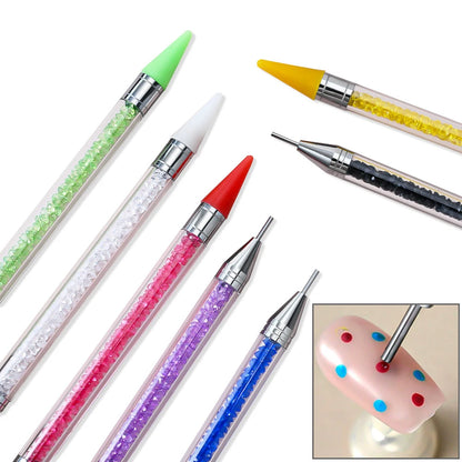 Dual-Ended Rhinestone Picker Pen - Wax Dotting Tool for Nail Art, Crystal Studs & DIY Crafts