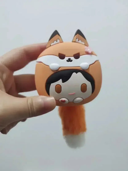 Hua Cheng Xie Lian Fox Rabbit Bluetooth Headset Case – Tian Guan Ci Fu Cosplay Earphone Case, Official Toy Gift