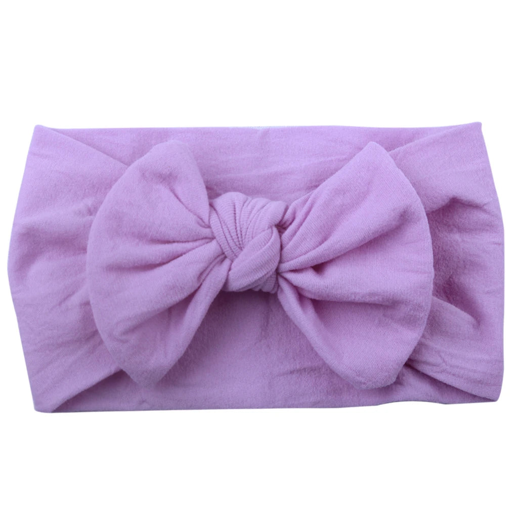 Baby Girls Rabbit Ear Bow Headband – Soft Knot Hairband for Newborns, Infants & Toddlers Photo Props