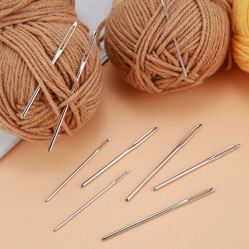 9PCS Large Eye Blunt Sewing Needles Set – Cross Stitch, Embroidery & Leather Craft Needles for Handmade Sewing Accessories