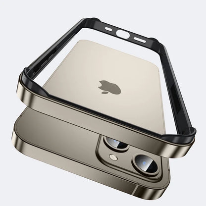 Hybrid Silicone & Aluminum Metal Phone Case – Heat-Resistant Bumper for iPhone 11 to 17 Pro Max