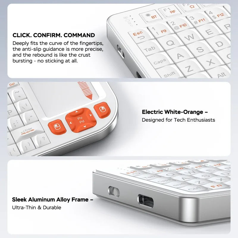 Miritz K809 Mini Wireless Keyboard - 2.4G Dual-Mode Portable Keyboard with Touchpad