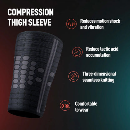 Thigh Compression Sleeve - Hamstring Quad Wrap Support for Pulled Groin Muscles, Sprains, Workouts, and Sports Recovery - Unisex