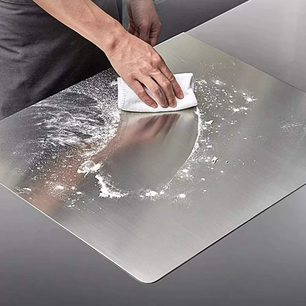 Stainless Steel Double-Sided Cutting Board – Easy Clean Kitchen Chopping Board for Vegetables, Meat & Food Prep, Durable & Versatile Kitchen Tool