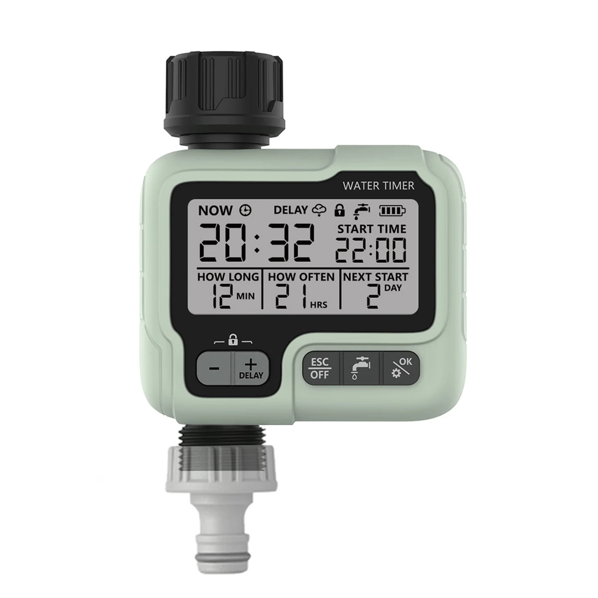 HCT-322 Automatic Water Timer - Digital Garden Irrigation System, Intelligent Outdoor Sprinkler to Save Water and Time
