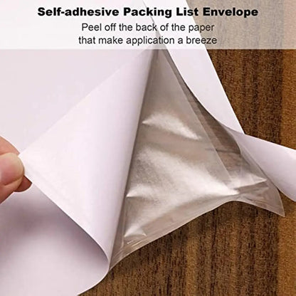 30PCS Packing List Pouches - Clear Self-Adhesive Top Loading Packing Slip Envelopes, OPP Packing List Bags