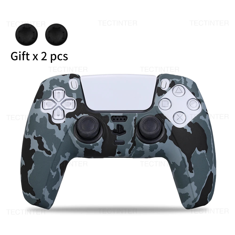 Protective Silicone Cover for PS5 Controller – Anti-Slip Skin Case with Thumb Grips for PS5 Slim Gamepad