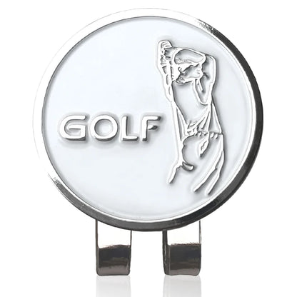 Golf Ball Marker with Hat Clip – Magnetic Alloy Marker, Tiger Putter Flog Glass & Lucky Clover Gift for Golfers