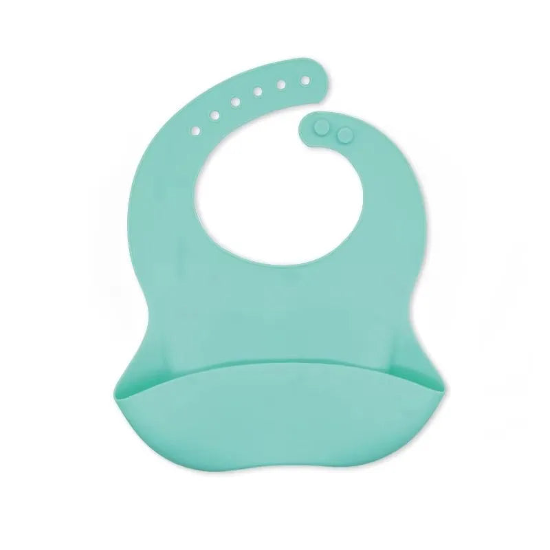 3D Waterproof Baby Bib – Cute Cartoon Animal Print, Adjustable Soft Silicone Feeding Bib for Boys & Girls