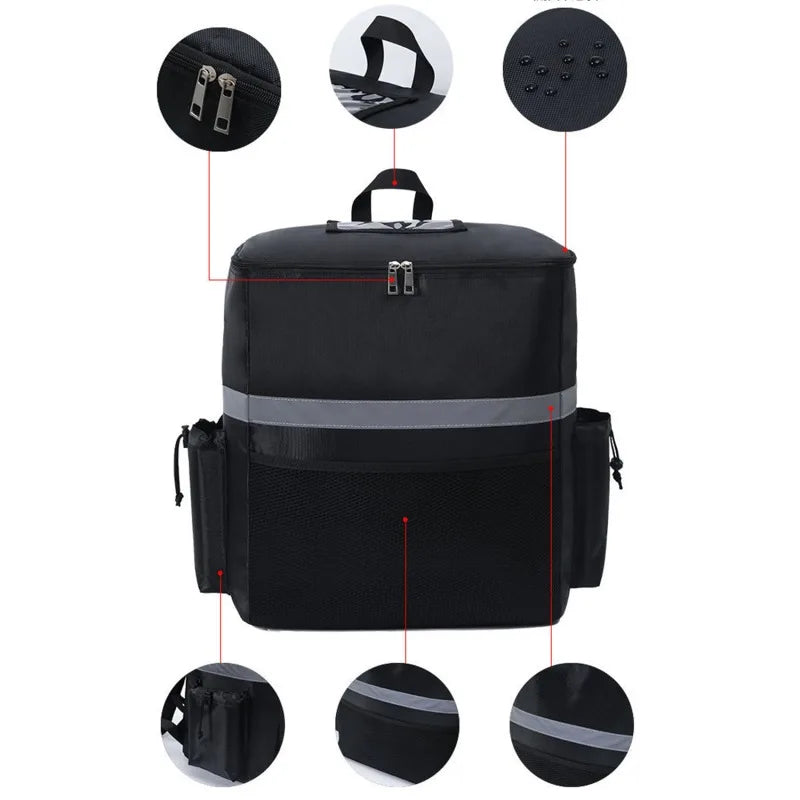 35L Extra Large Insulated Food Delivery Backpack – Thermal Cooler Bag, Fresh-Keeping Refrigerator Box for Catering & Travel