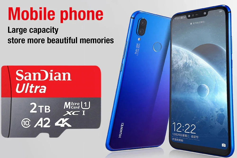 SanDian High-Speed SD & Micro SD Card – 256GB, 512GB, 1TB, 2TB Memory for Phone, Drone & Devices