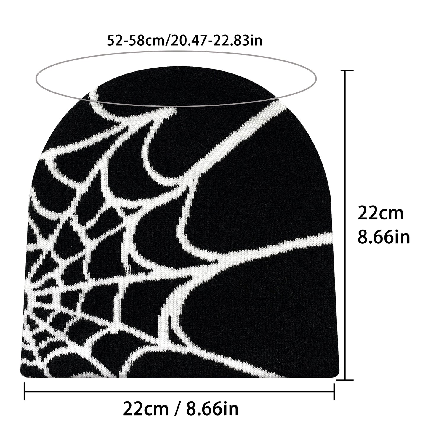 Y2K Spider Web Knit Hat - Unisex Outdoor Sports Fashion Beanie for Men & Women
