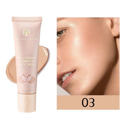 6-Color BB Cream Concealer – 30ml Liquid Foundation Primer with Natural Coverage for Face Brightening & Flawless Skin Finish