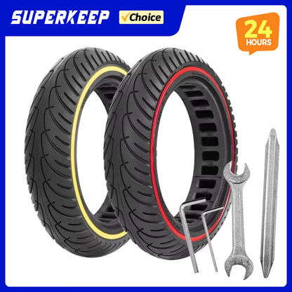 8.5 Inch Honeycomb Solid Scooter Tire - Anti-Explosion Shock Absorbing Replacement Wheel for Xiaomi M365, 1S & Pro