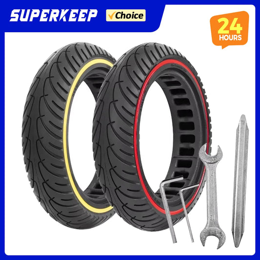 8.5 Inch Honeycomb Solid Scooter Tire - Anti-Explosion Shock Absorbing Replacement Wheel for Xiaomi M365, 1S & Pro