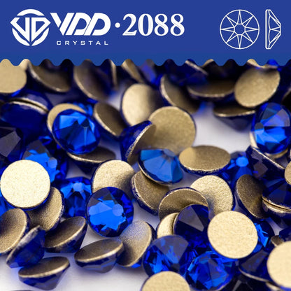 VDD AAAAA Crystal Flatback Rhinestones - SS16-SS30 16-Cut Gems for DIY Crafts & Nail Art Decoration