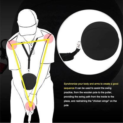 Golf Swing Training Aid Set – Arm Band, Smart Impact Ball & Pump for Posture Correction