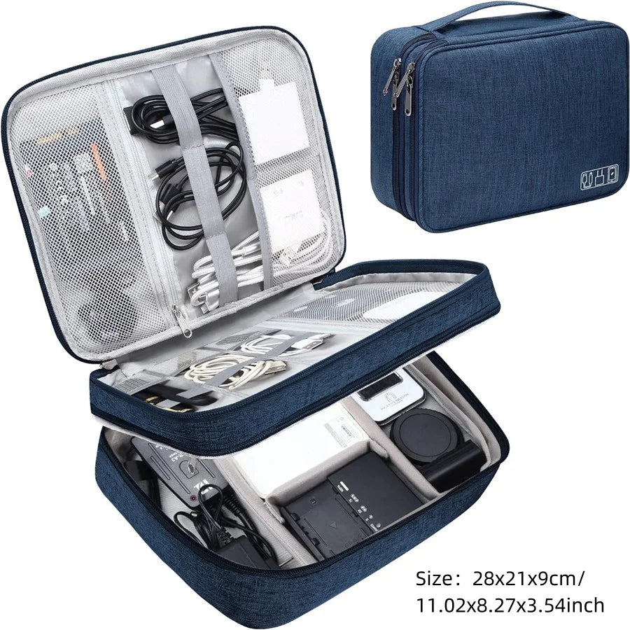 Portable Digital Storage Bag – Waterproof USB Cable Organizer Pouch for Electronics & Accessories