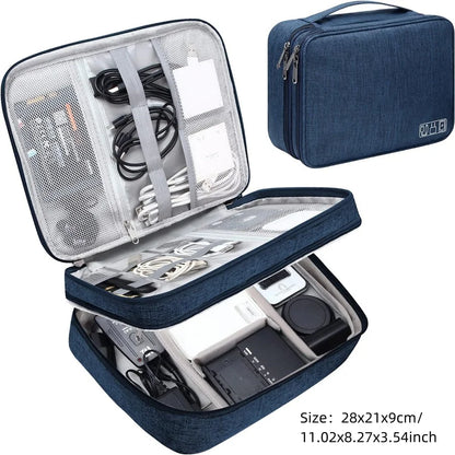 Portable Digital Storage Bag – Waterproof USB Cable Organizer Pouch for Electronics & Accessories