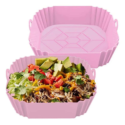 Reusable Silicone Air Fryer Liners Food Safe Non-Stick Pot for Air Fryer Basket Accessories