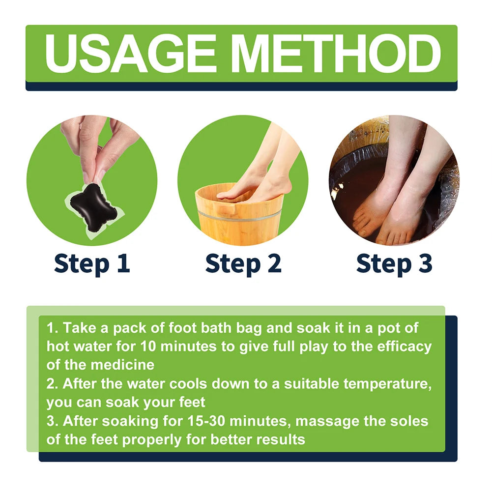 10PCS Detox Foot Soak – Herbal Lymphatic Health, Blood Circulation, Fat Burning, Stress Relief & Foot Bath Dehumidification