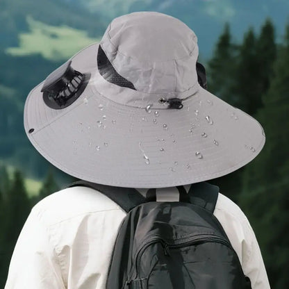 Solar Fan Hat - Breathable 3-Speed Cooling Visor Cap with UV Protection for Fishing & Summer