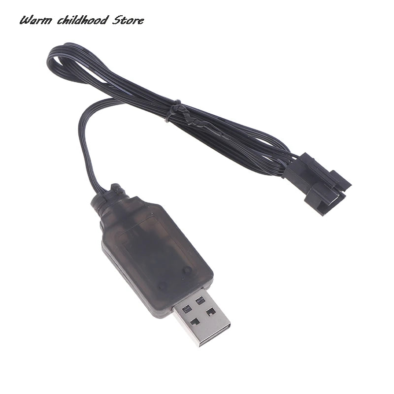 7.4V SM-4P USB Battery Charger - Compatible with DE36W, DE65, HM202, EC08, EC16 M416 RC Car and Gel Ball Blaster Batteries