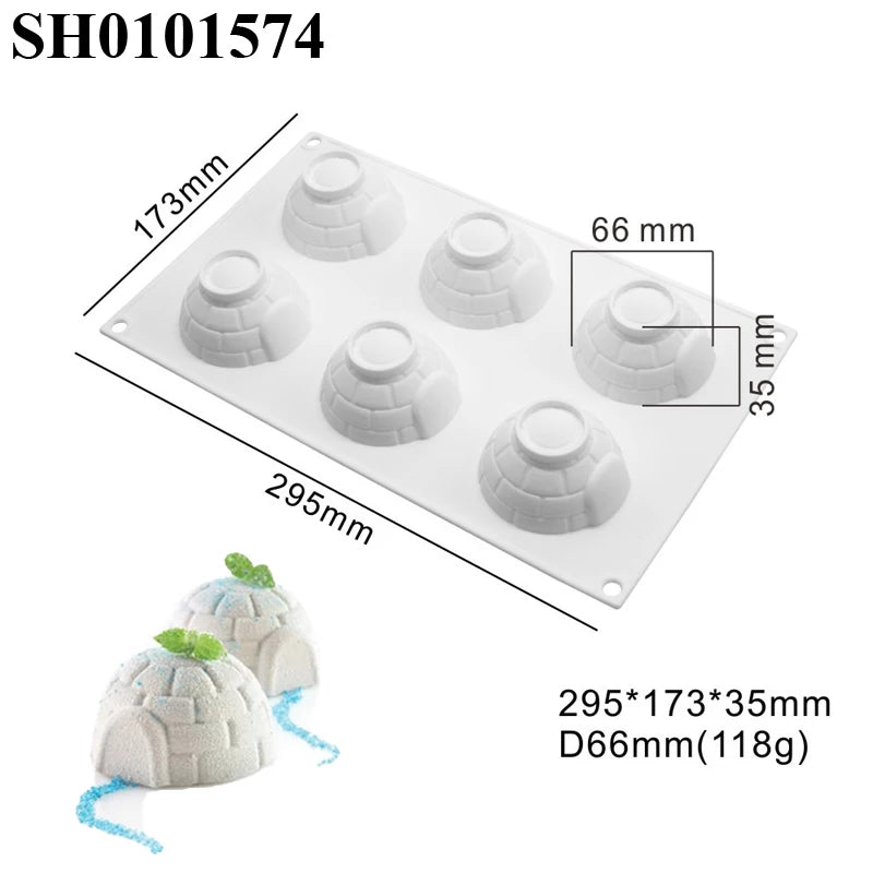 Christmas Silicone Cake Molds — Tree, Snowflake & Hat Shapes for Mousse, Chocolate & Holiday Baking