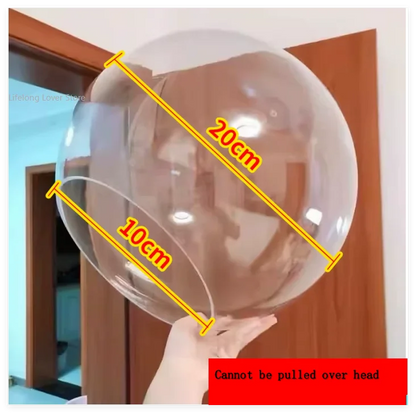 Clear Acrylic Sphere Half Dome Head Cover - Transparent Round Photography Prop for Portrait Shoots & Creative Photo Effects