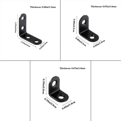 12PCS L Bracket Shelf Supports - 90 Degree Right Angle Corner Joints for Shelves Furniture & Wooden Boxes