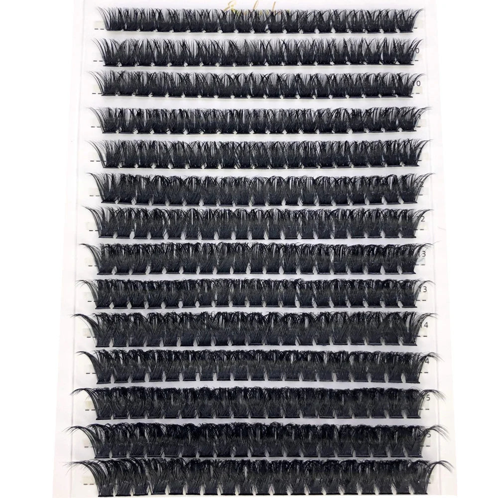 HBZGTLAD 280Pcs 3D Mink Eyelash Clusters Set – Handmade 10D 60D 80D Natural Style False Eyelashes Extension Bundle Pack